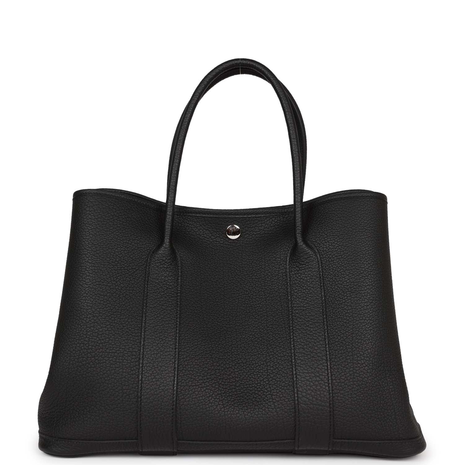 Hermes Garden Party 36 Black Negonda Palladium Hardware