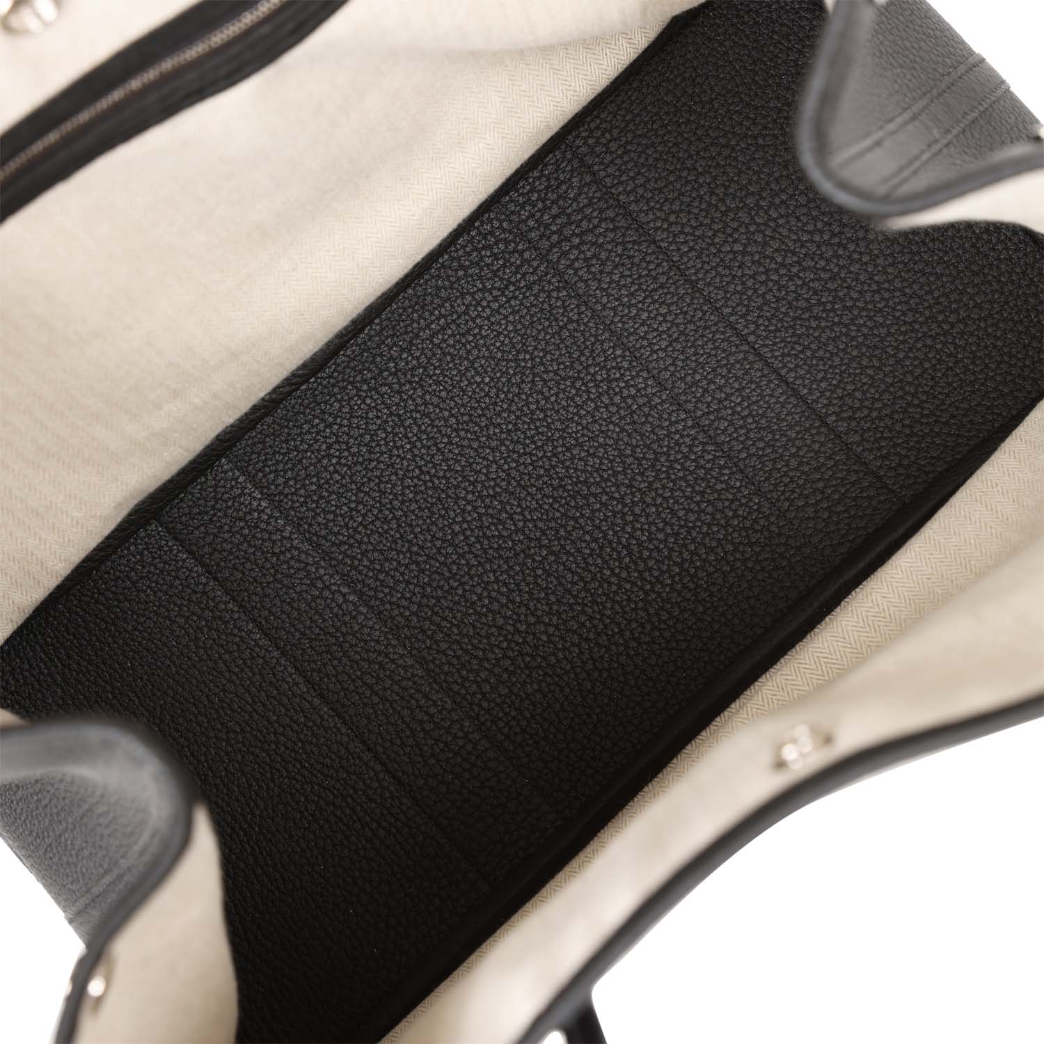 Hermes Garden Party 36 Black Negonda Palladium Hardware