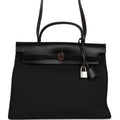Pre-owned Hermes Herbag Zip PM 31 Black Toile H Berline Hunter Palladium Hardware