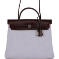 Hermes Herbag Zip Pm 31 Rouge Sellier Vache Hunter Mauve, Bleu Bill, Rouge Sellier, & Ecru Criss Viking Toile Palladium Hardware