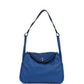 Pre-owned Hermes Lindy 26 Bleu France Verso Swift Palladium Hardware