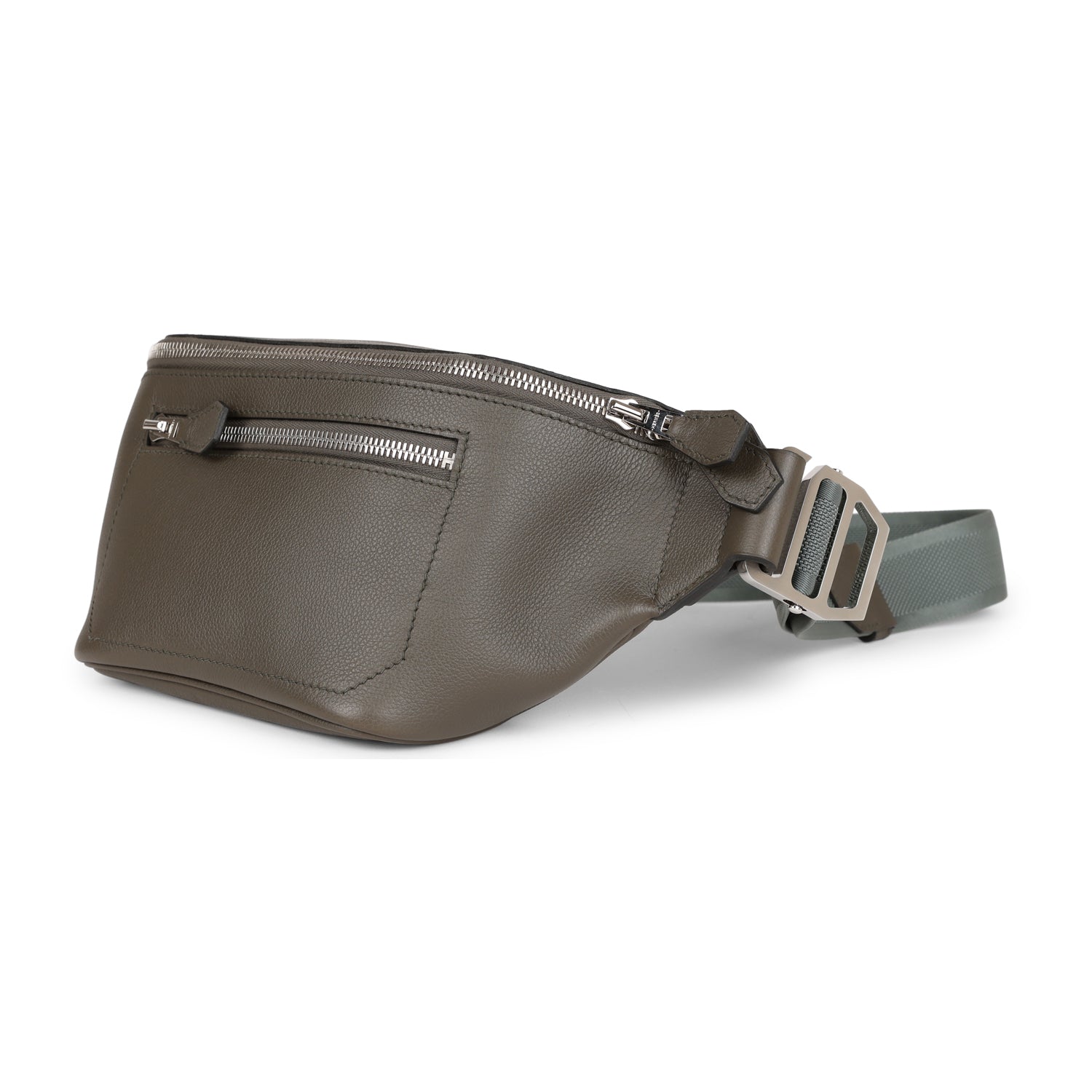 Hermes Cityslide Cross PM Vert De Gris Taurillon Cristobal Palladium Hardware