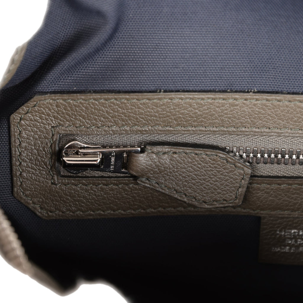 Hermes Cityslide Cross PM Vert De Gris Taurillon Cristobal Palladium Hardware