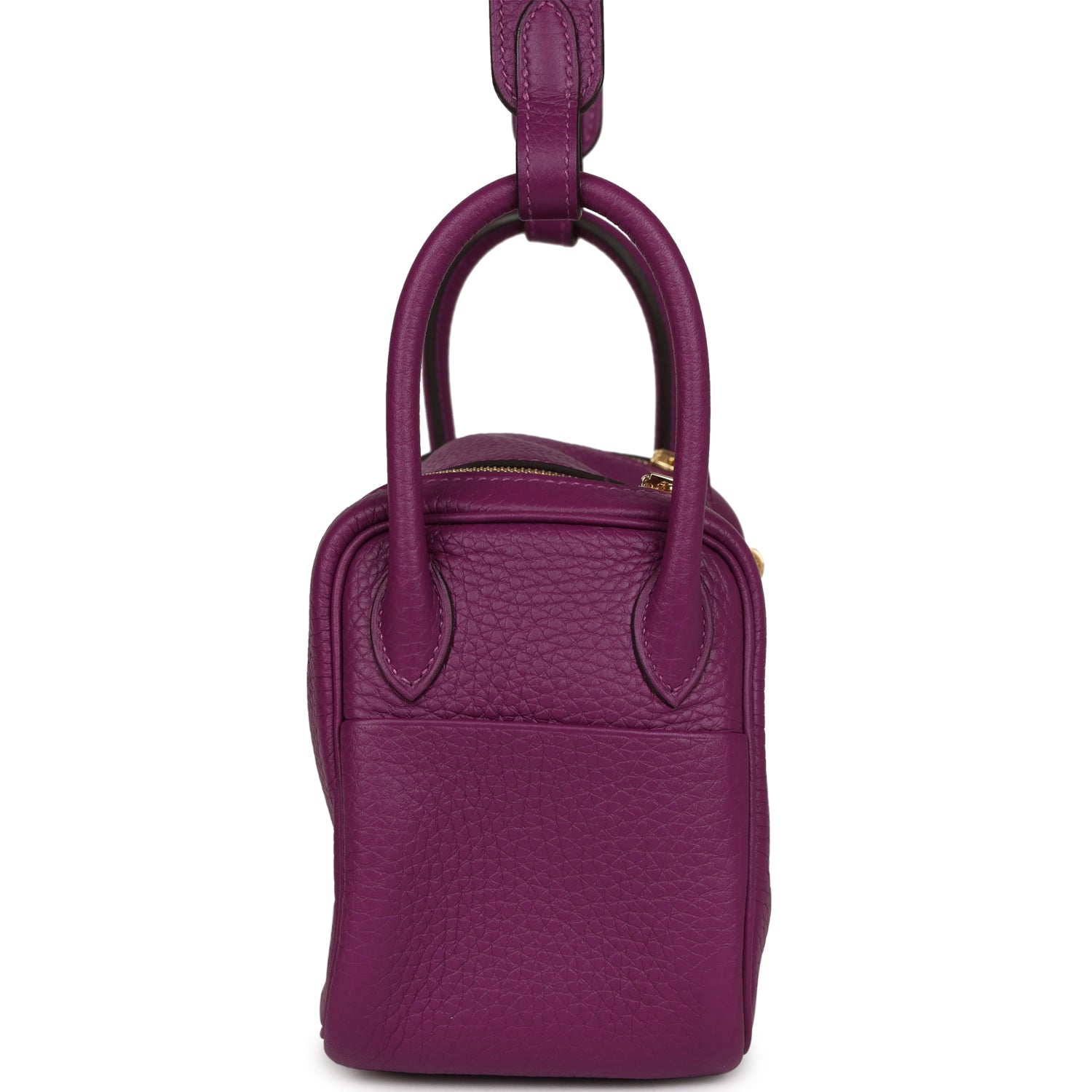 Hermes Mini Lindy Anemone Clemence Gold Hardware