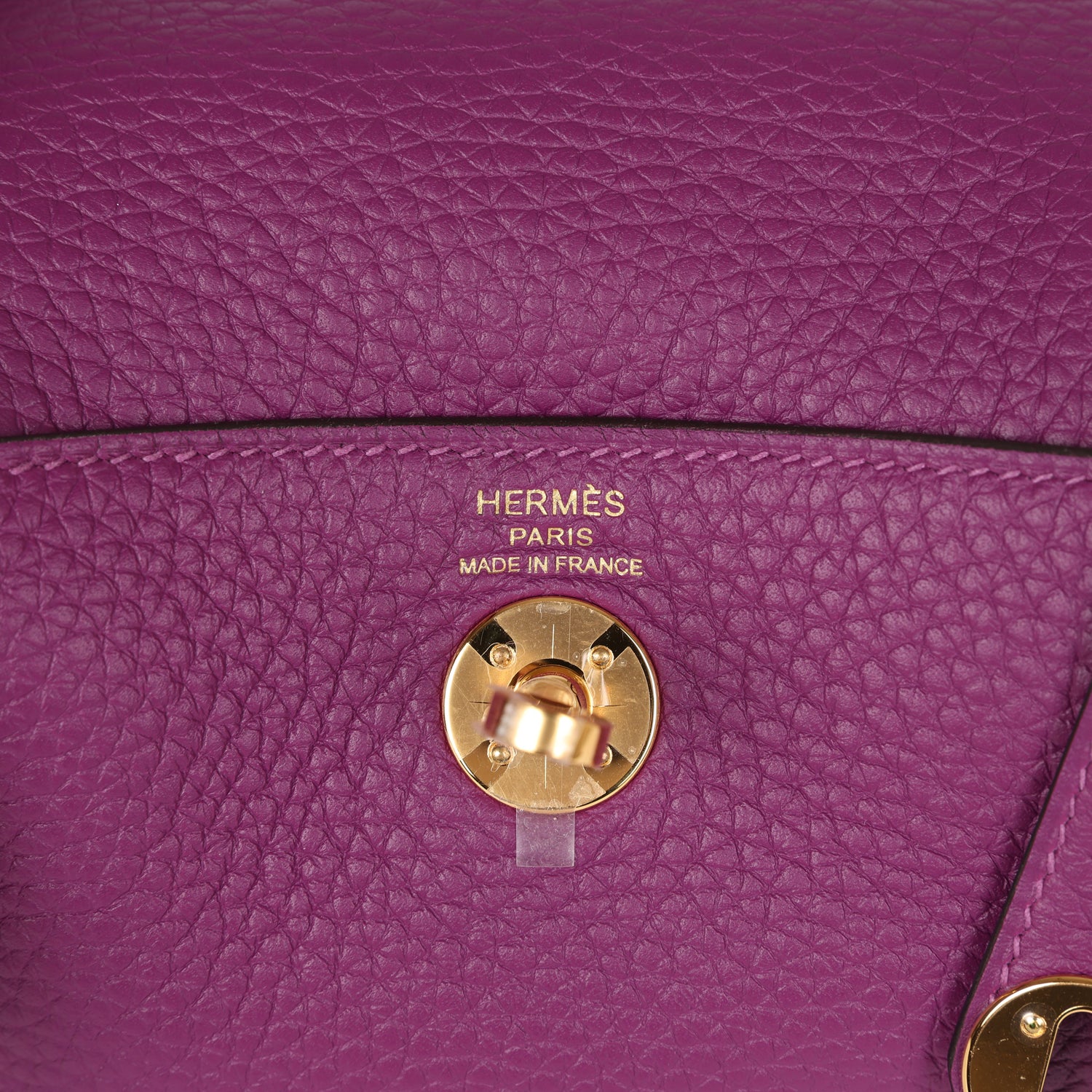 Hermes Mini Lindy Anemone Clemence Gold Hardware