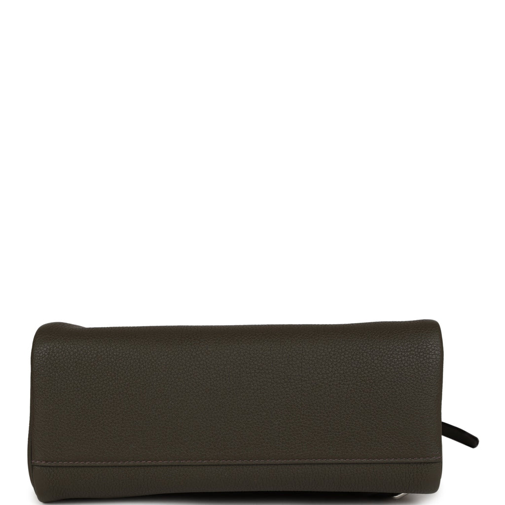 Hermes Hac A Dos GM Backpack Vert De Gris Togo Palladium Hardware