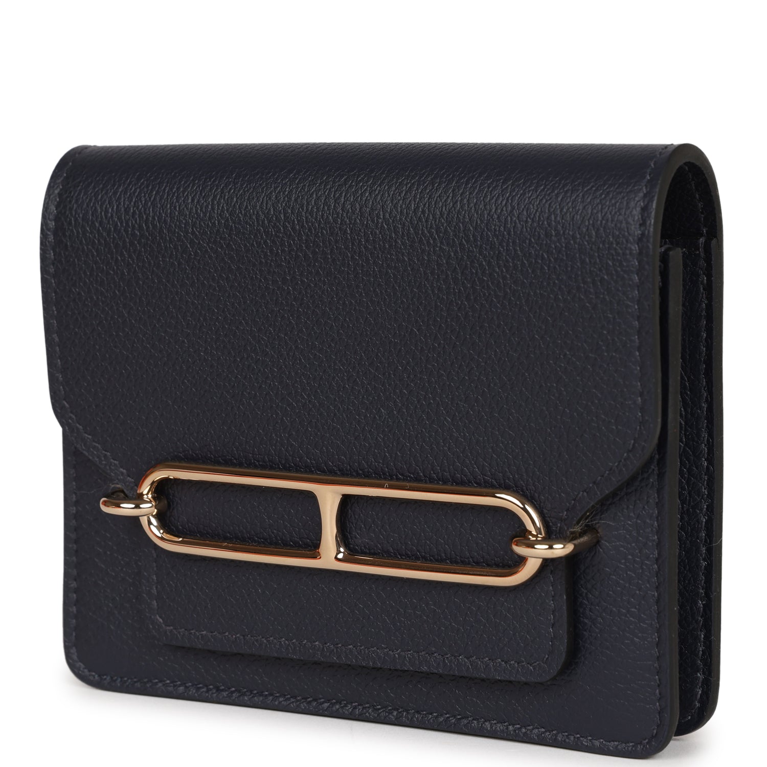 Hermes Roulis Slim Wallet Bleu Nuit Evercolor Permabrass Hardware