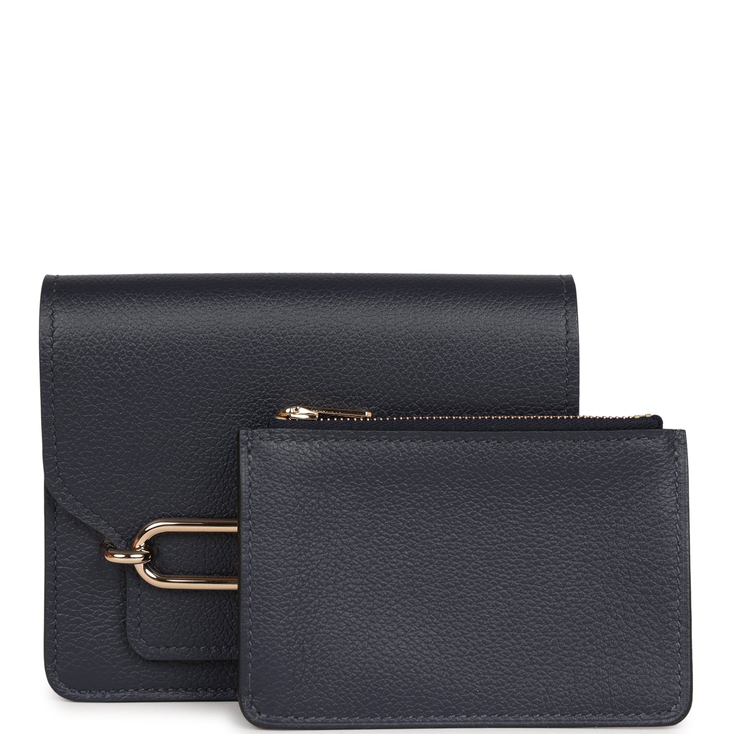 Hermes Roulis Slim Wallet Bleu Nuit Evercolor Permabrass Hardware