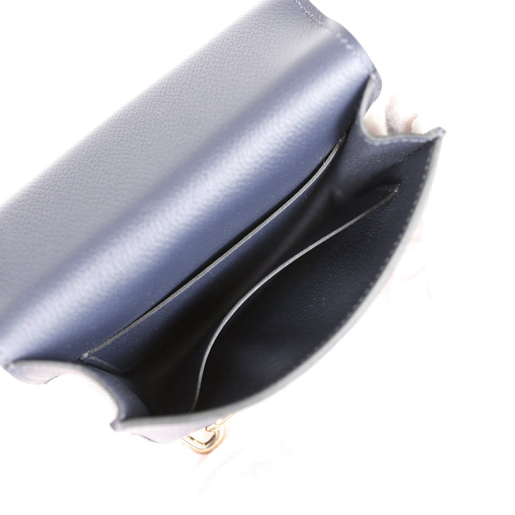 Hermes Roulis Slim Wallet Bleu Nuit Evercolor Permabrass Hardware