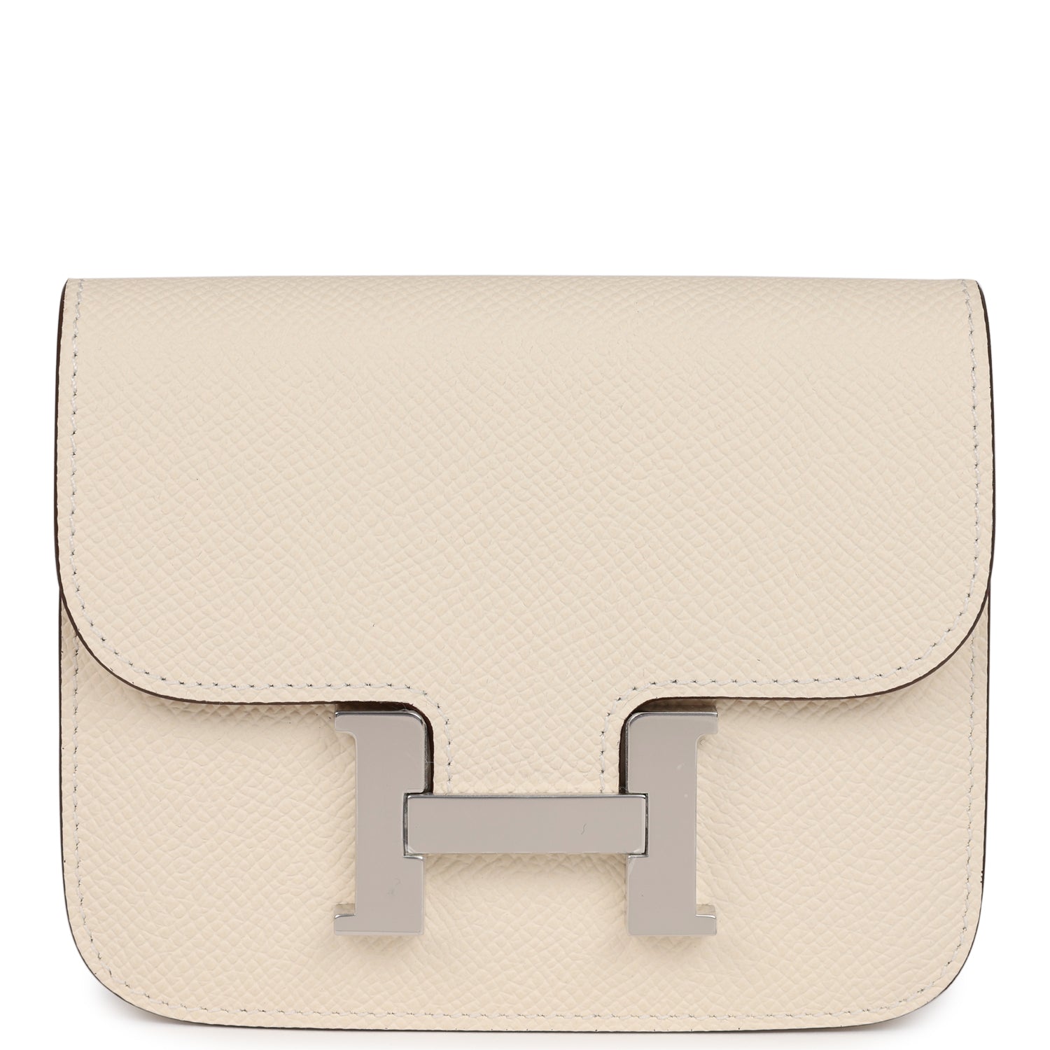 Hermes Constance Slim Wallet Nata Epsom Palladium Hardware