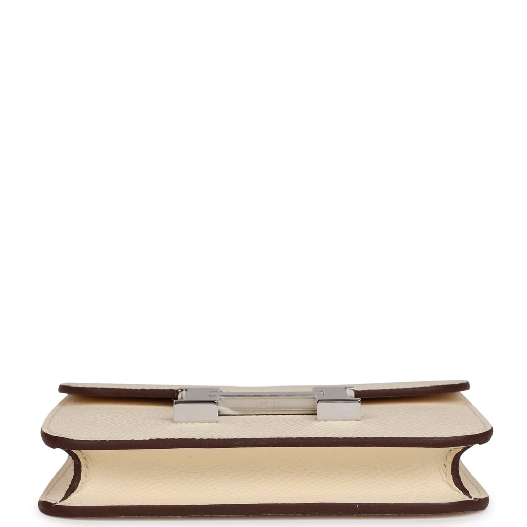 Hermes Constance Slim Wallet Nata Epsom Palladium Hardware