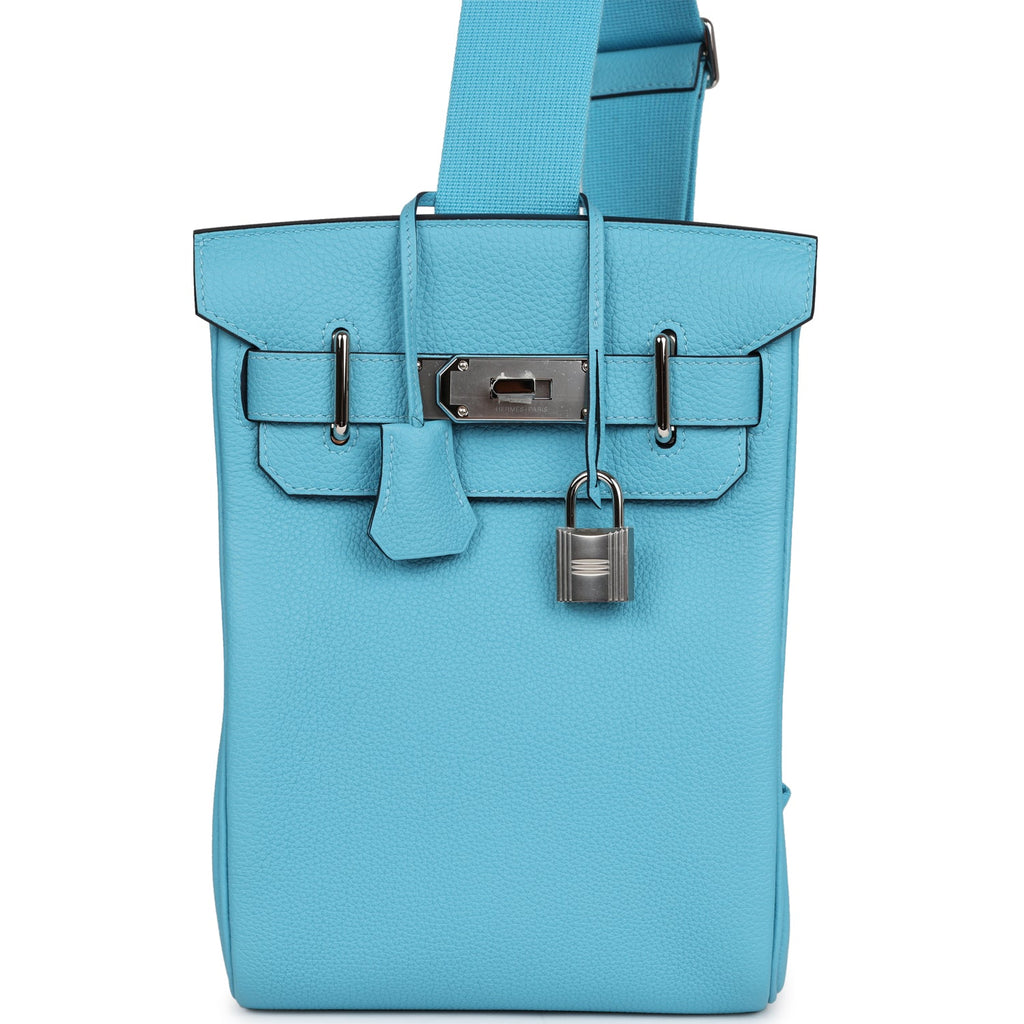 Hermes Hac A Dos PM Bleu Du Nord Togo Palladium Hardware