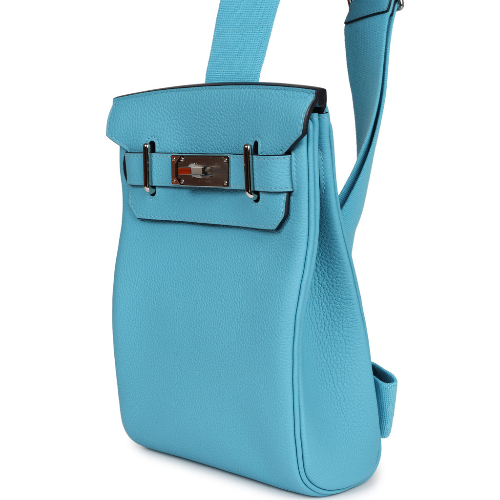 Hermes Hac A Dos PM Bleu Du Nord Togo Palladium Hardware