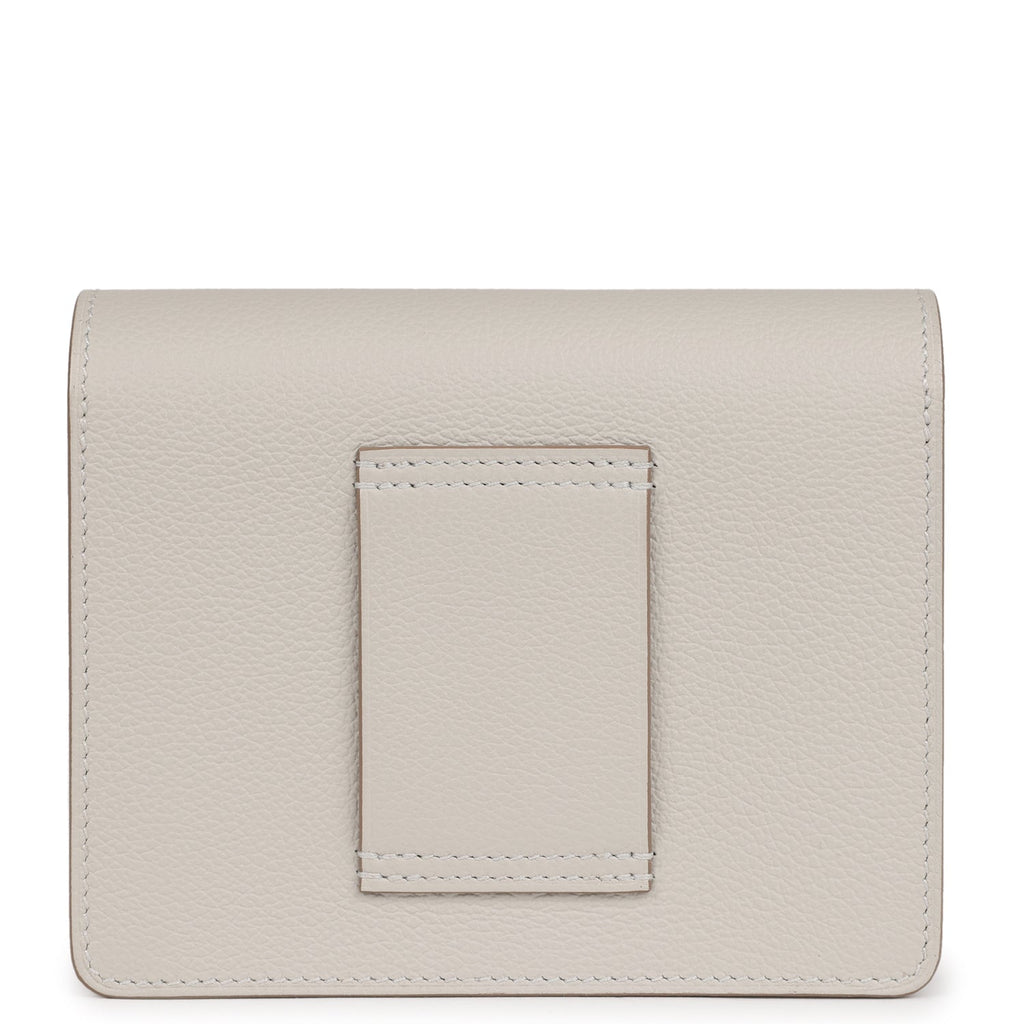 Hermes Roulis Slim Wallet Gris Perle Evercolor Palladium Hardware