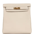 Hermes Kelly Ado II Backpack Craie Clemence Gold Hardware