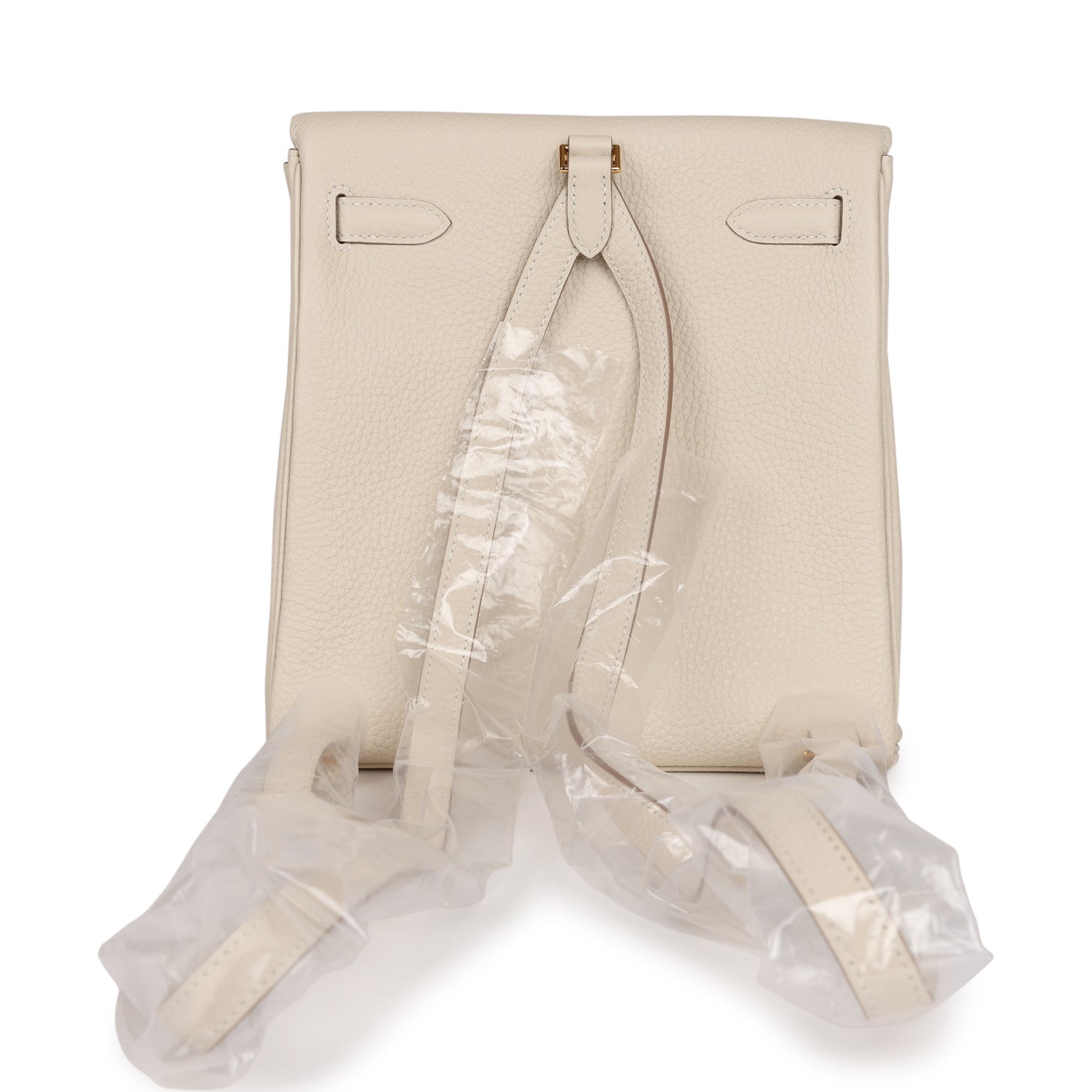 Hermes Kelly Ado II Backpack Craie Clemence Gold Hardware