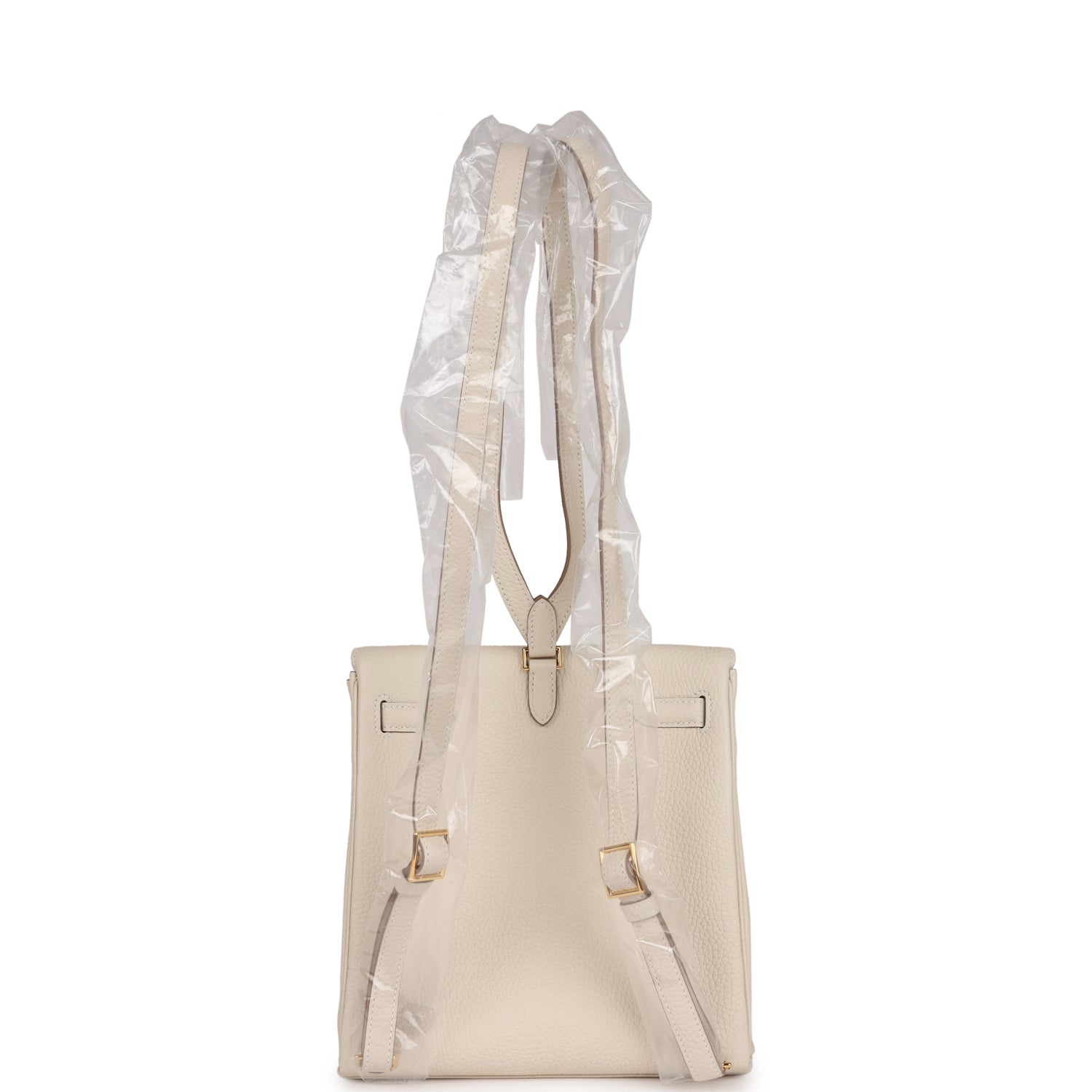 Hermes Kelly Ado II Backpack Craie Clemence Gold Hardware