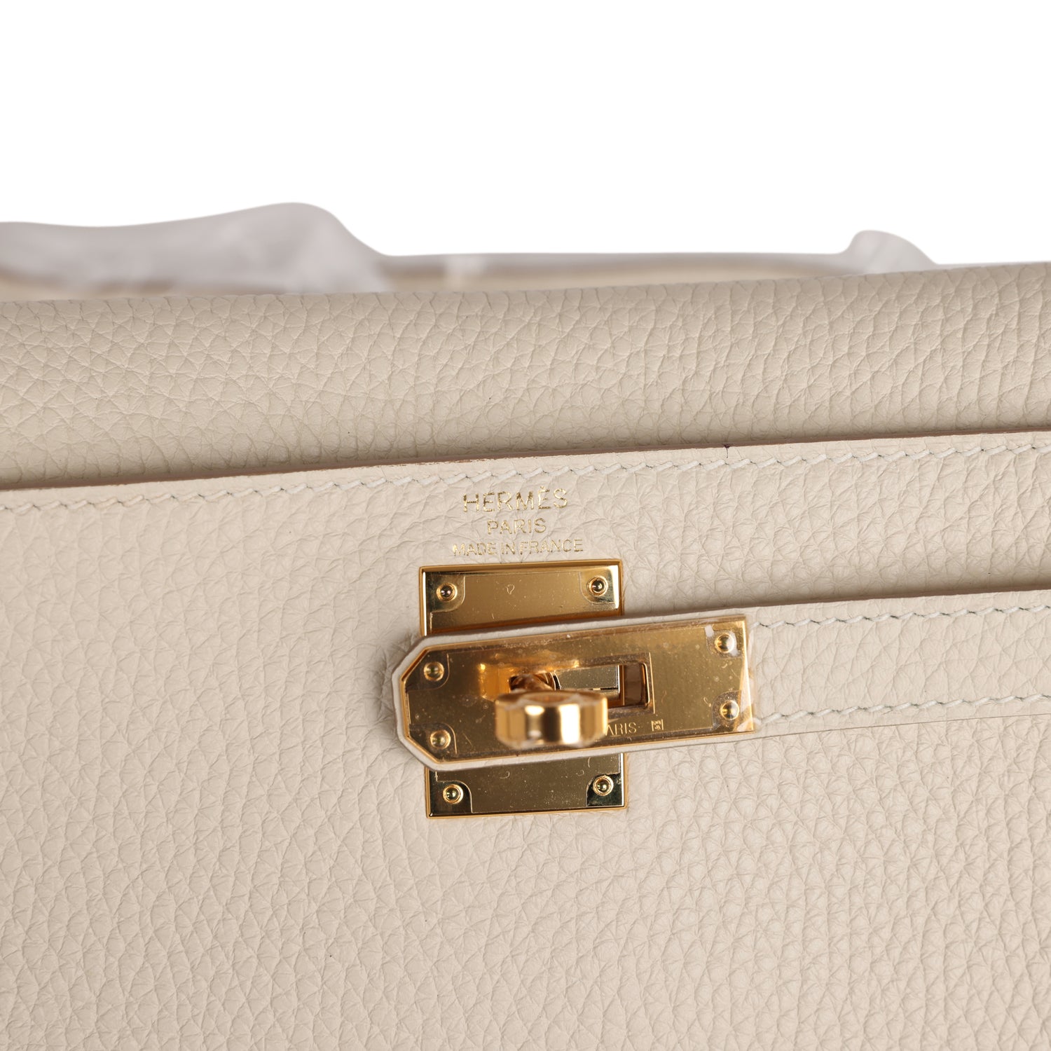Hermes Kelly Ado II Backpack Craie Clemence Gold Hardware