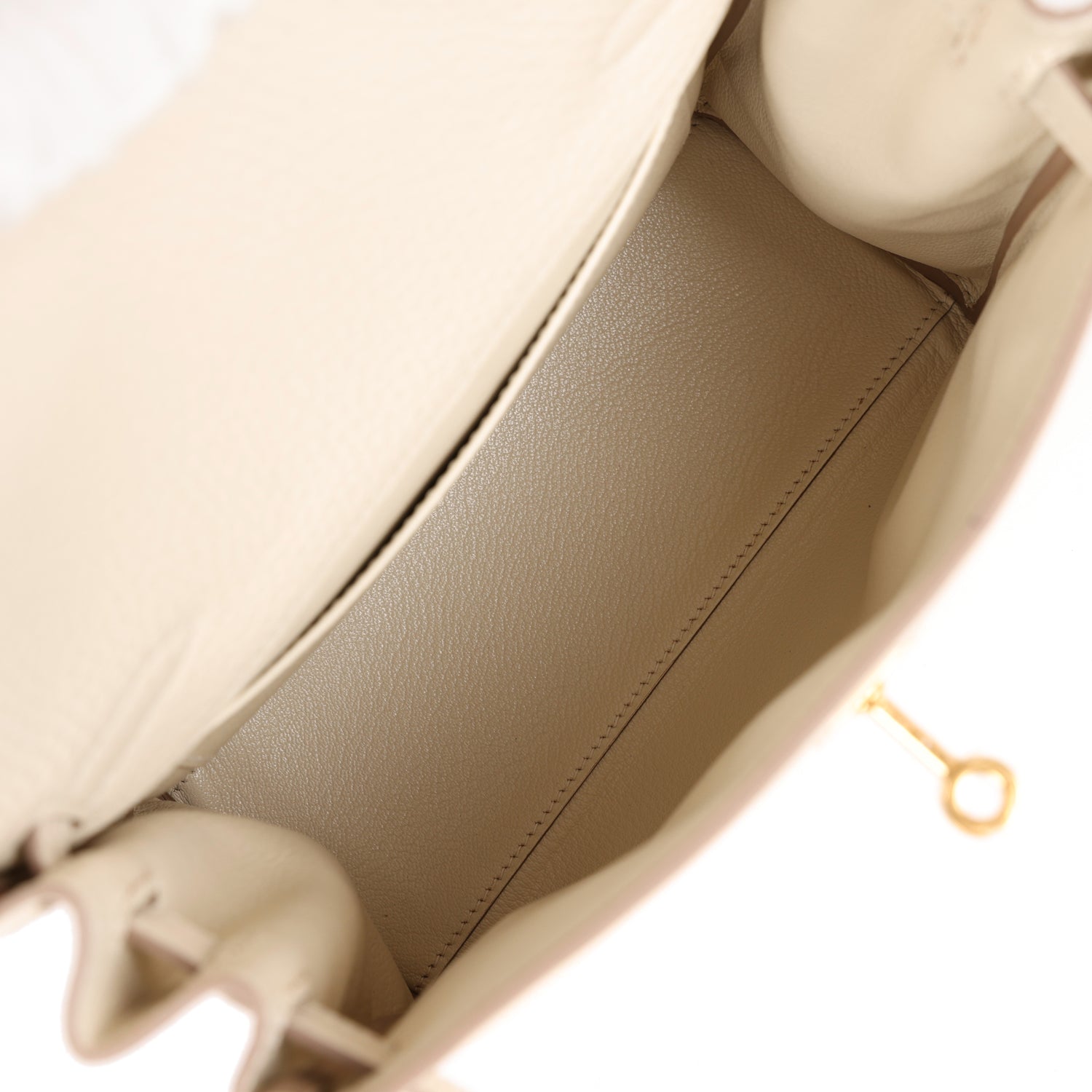 Hermes Kelly Ado II Backpack Craie Clemence Gold Hardware