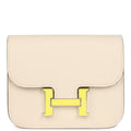 Hermes Constance Slim Wallet Craie Epsom Lime Enamel Palladium Hardware