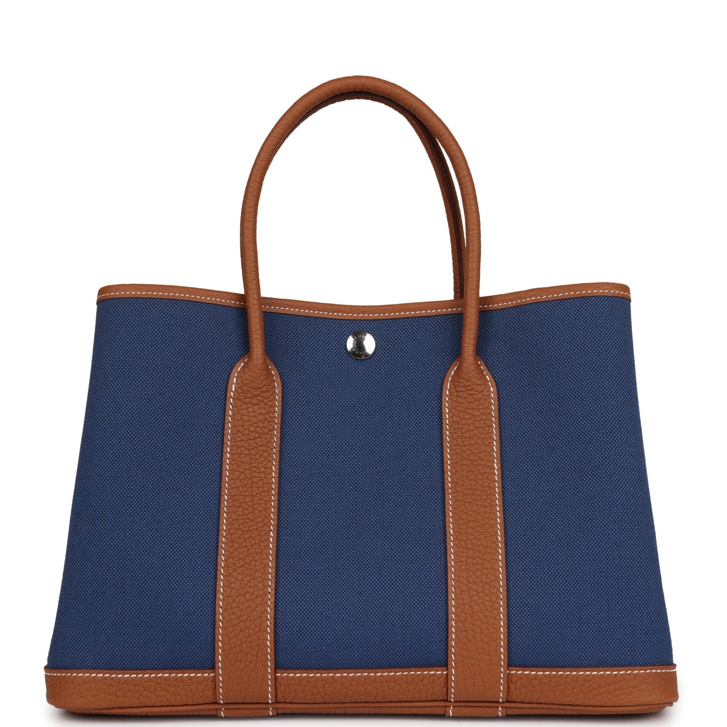 Hermes Garden Party 30 Gold and Bleu Brighton Negonda and Toile Palladium Hardware