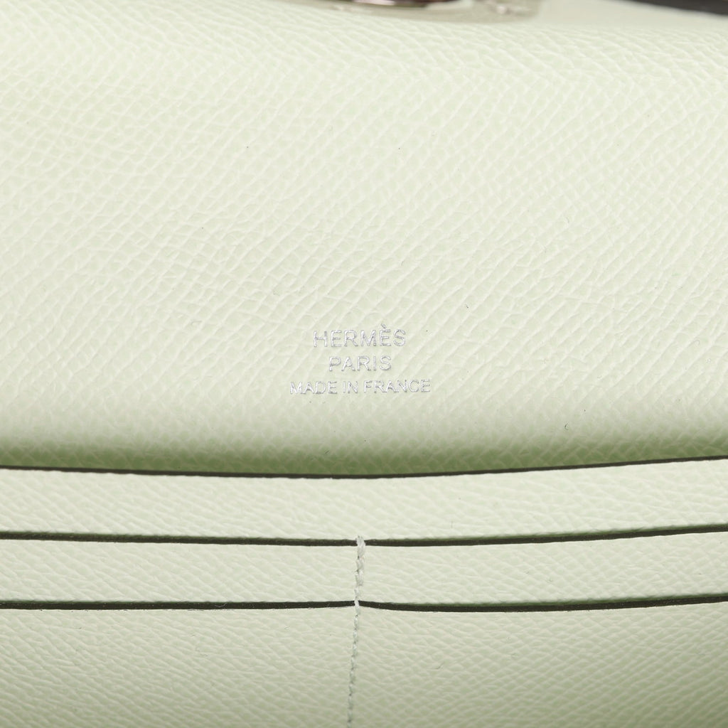 Hermes Chaine d'Ancre Wallet to Go Vert Fizz Epsom Palladium Hardware