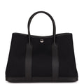 Hermes Garden Party 30  Black Toile and Negonda Palladium Hardware