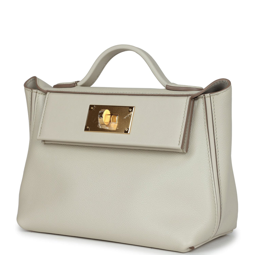 Hermes Mini 24/24 Beton Evercolor and Swift Gold Hardware
