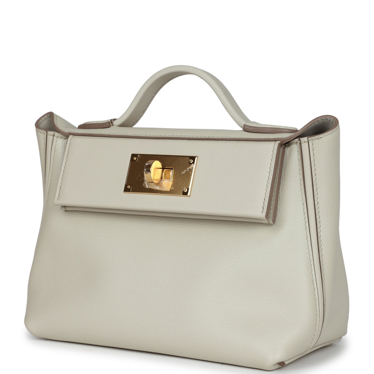Hermes Mini 24/24 Beton Evercolor and Swift Gold Hardware