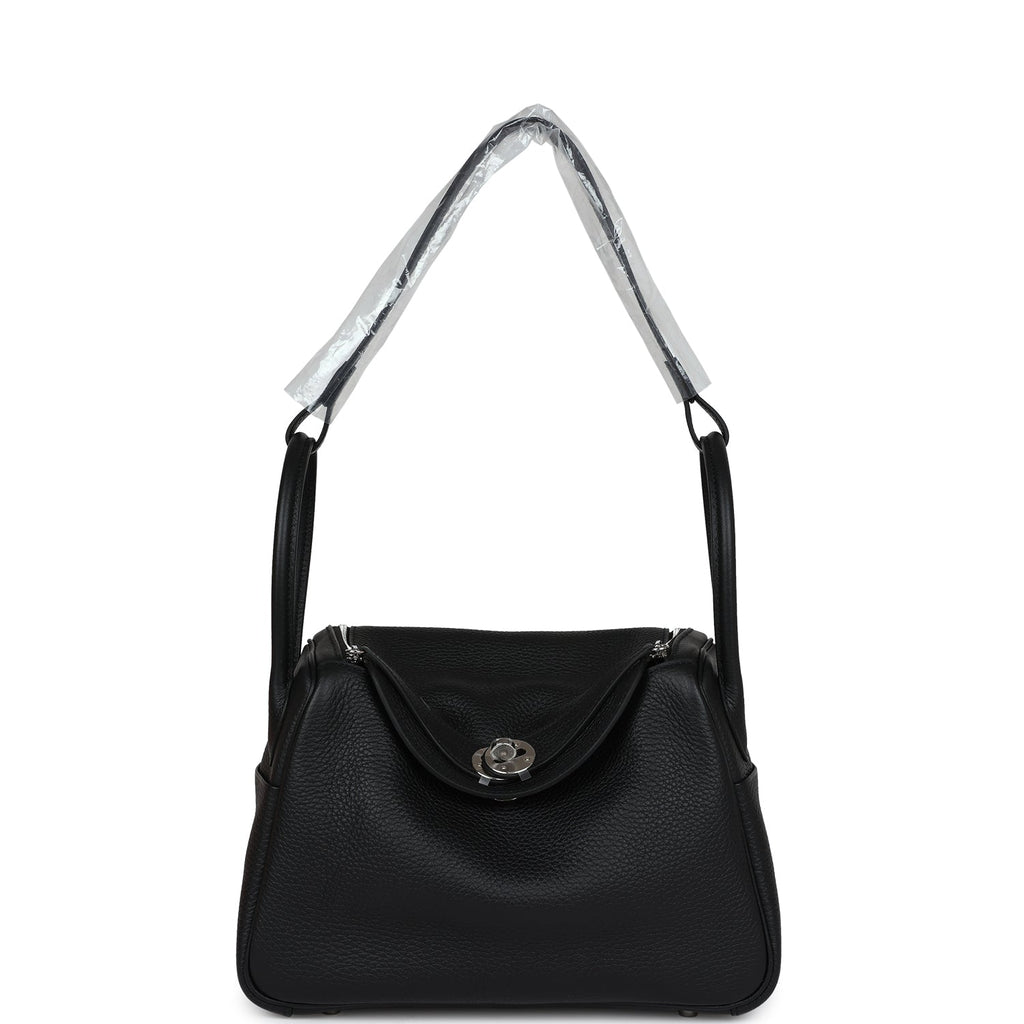 Hermes Lindy 26 Black Clemence Palladium Hardware
