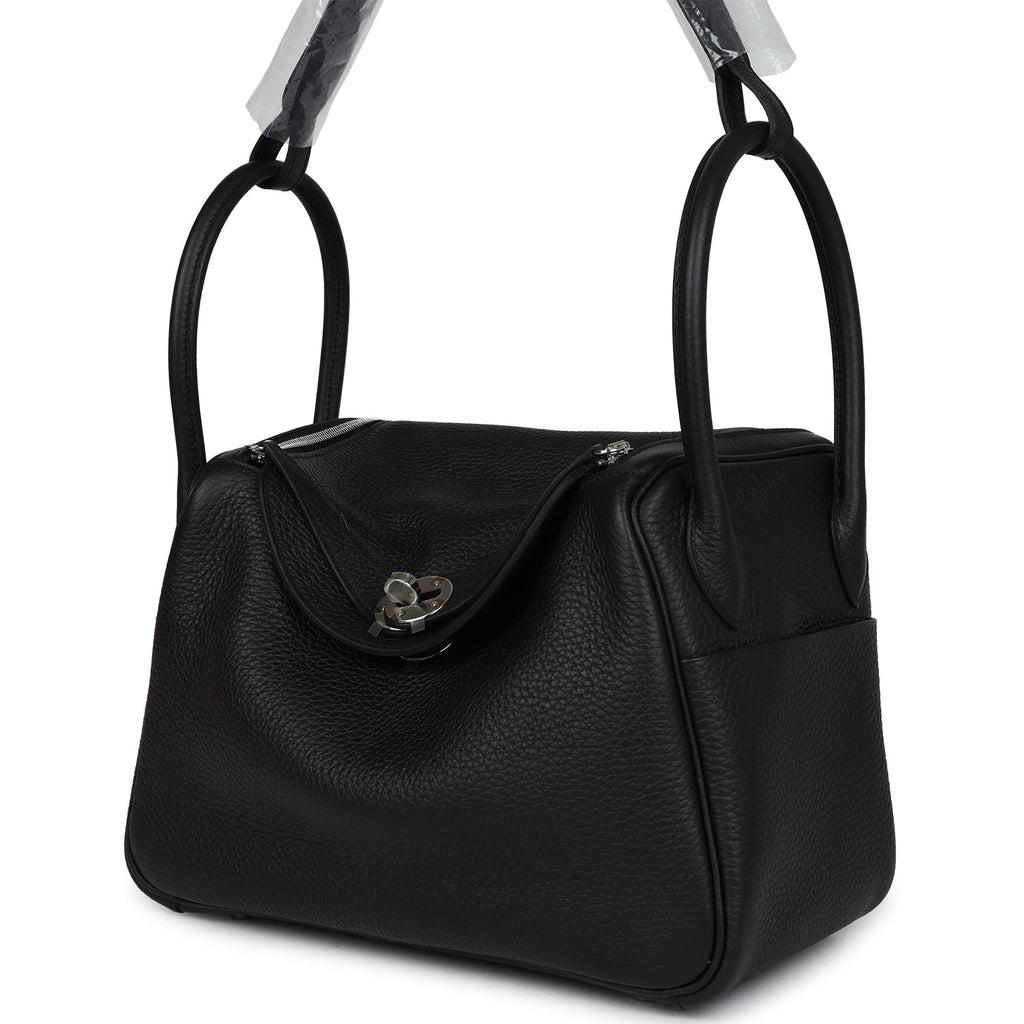 Hermes Lindy 26 Black Clemence Palladium Hardware