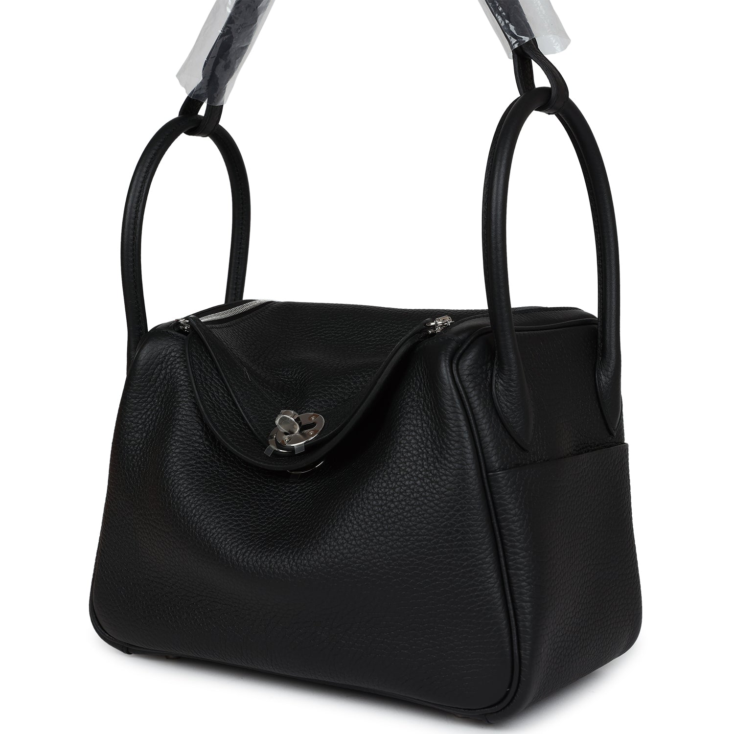 Hermes Lindy 26 Black Clemence Palladium Hardware
