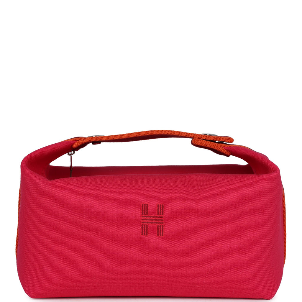 Hermes Bride-A-Brac GM Hibiscus Canvas Palladium Hardware