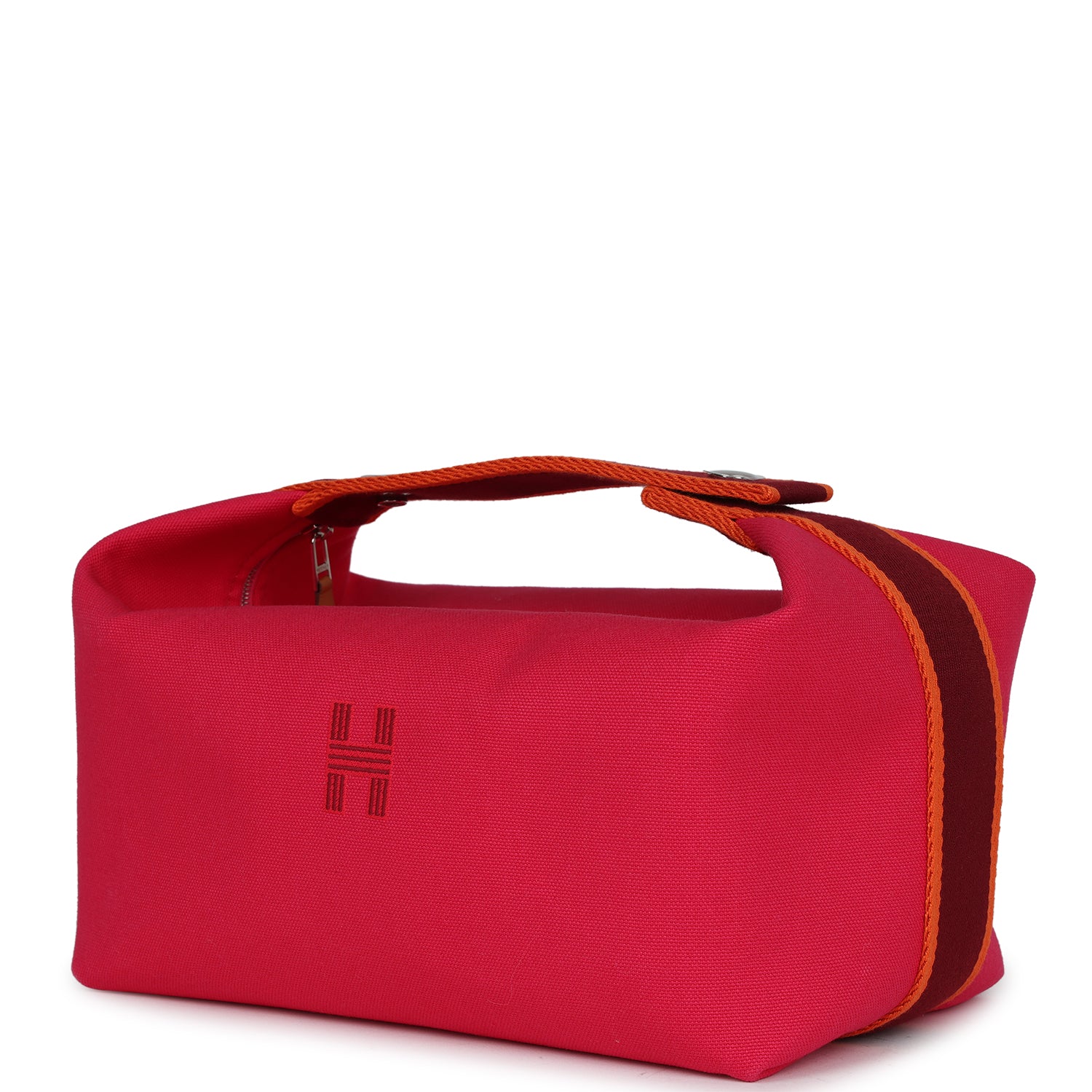Hermes Bride-A-Brac GM Hibiscus Canvas Palladium Hardware
