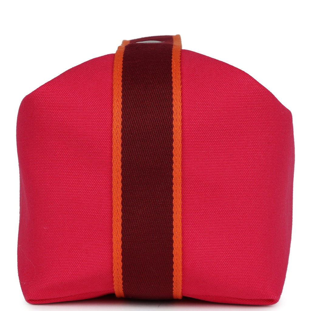 Hermes Bride-A-Brac GM Hibiscus Canvas Palladium Hardware