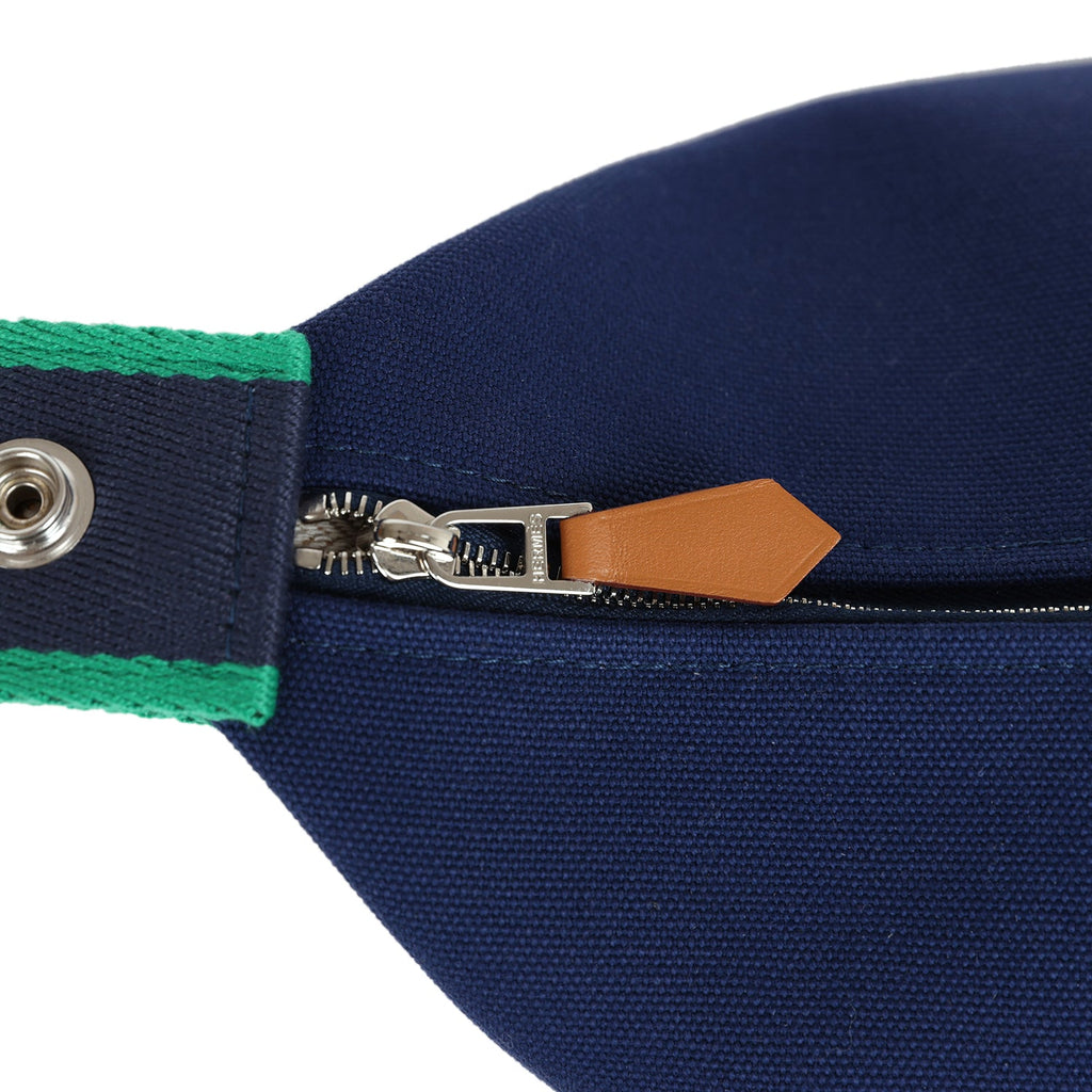 Hermes Bride-A-Brac GM Marine Canvas Palladium Hardware