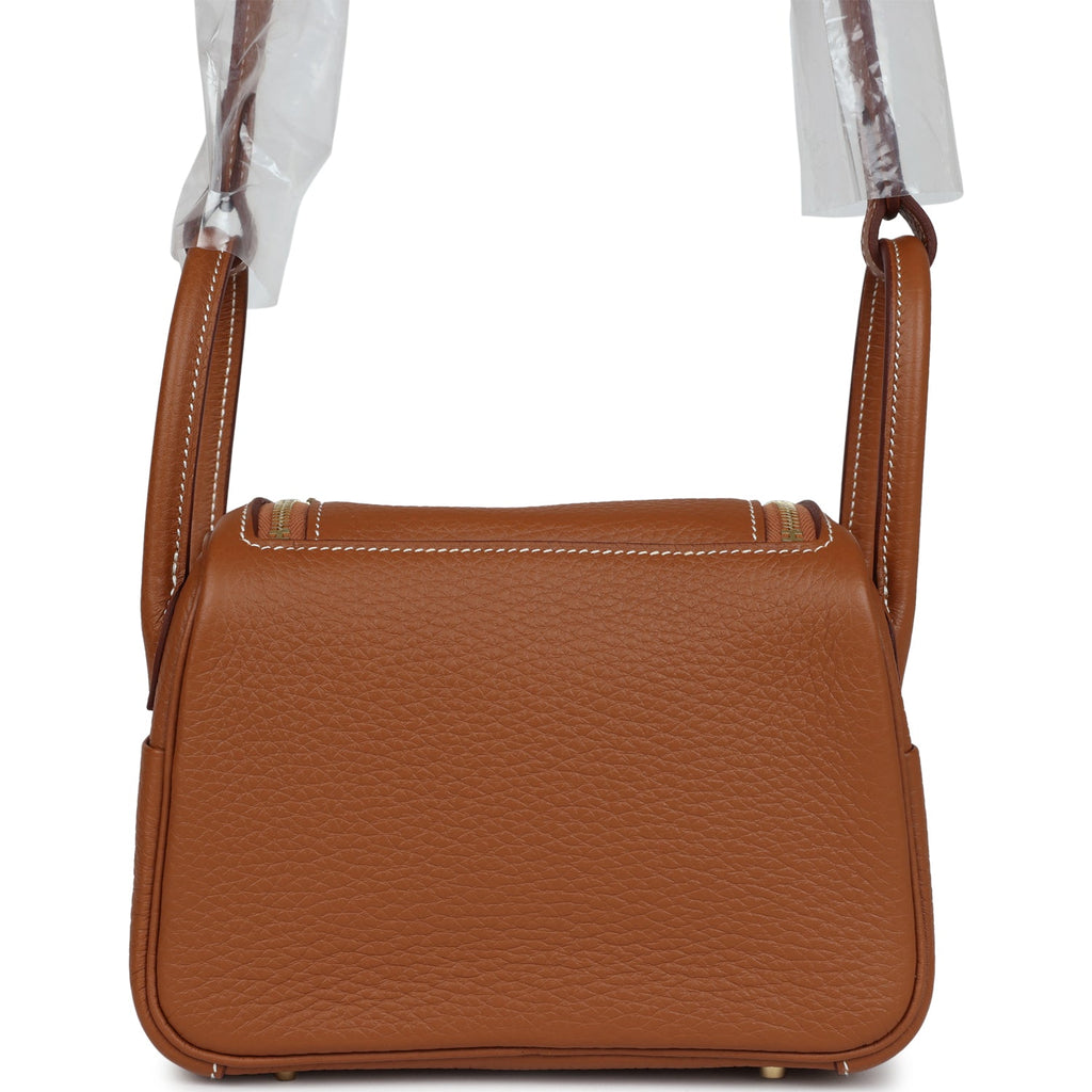 Hermes Mini Lindy Gold Clemence Gold Hardware