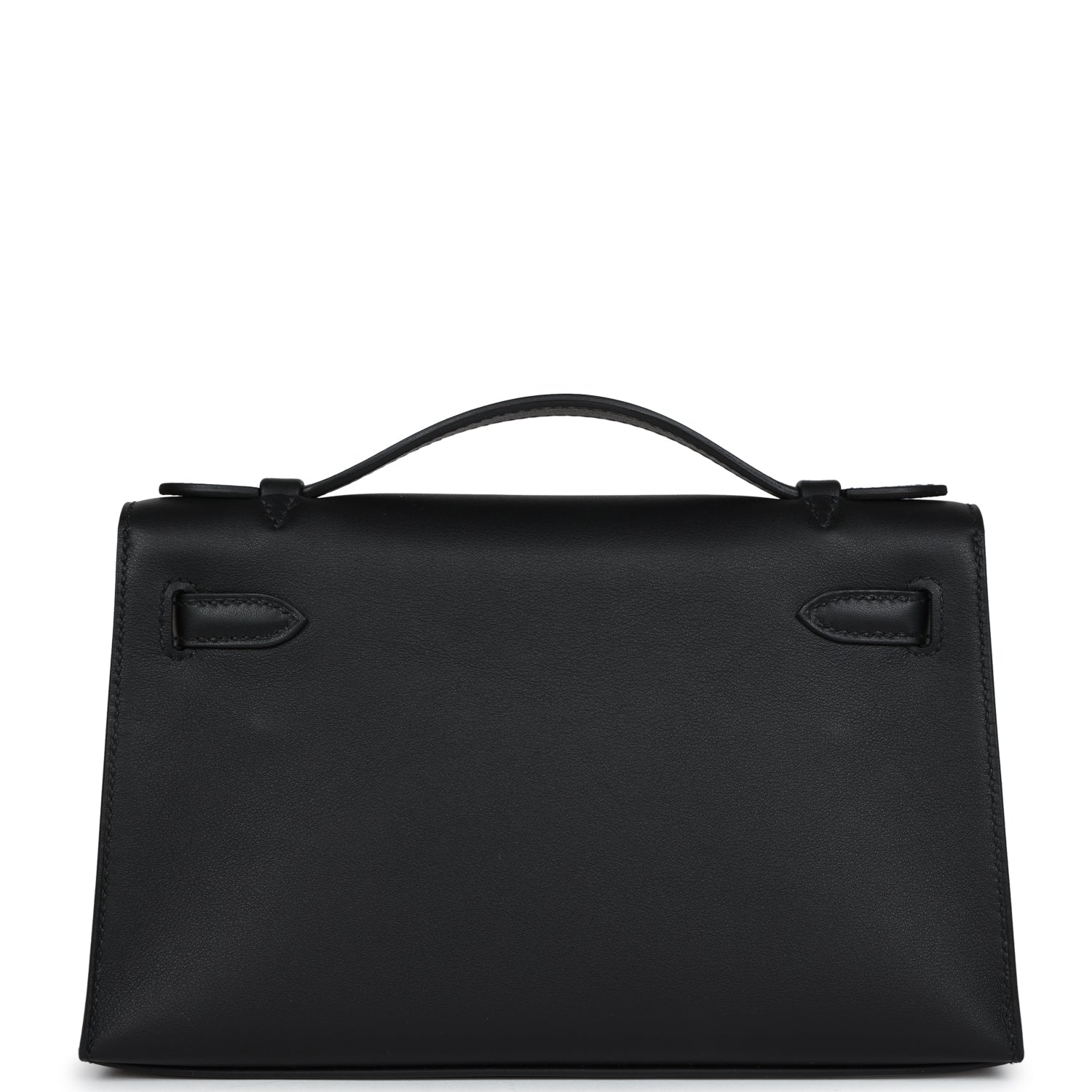 Hermes Kelly Pochette Black Swift Gold Hardware