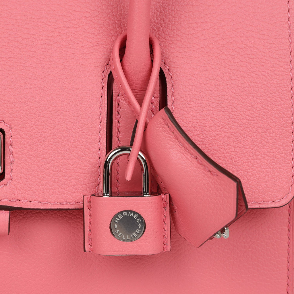 Hermes New Drag 22 Rose D'Ete Evercolor Palladium Hardware