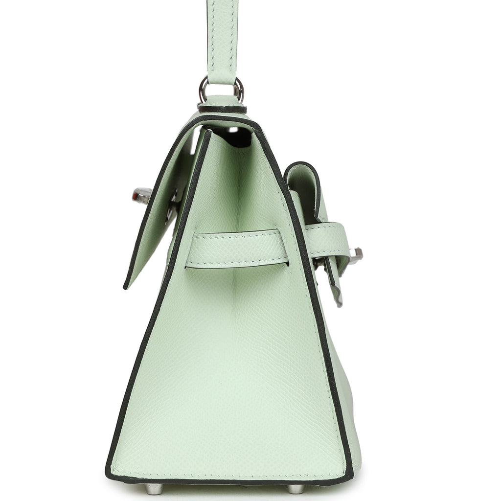 Hermes Kelly Sellier en Desordre 20 Vert Fizz Epsom Palladium Hardware