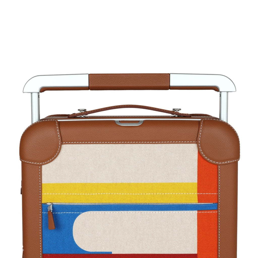 Hermes R.M.S. Cabine 55 Rolling Suitcase Multicolor Canvas