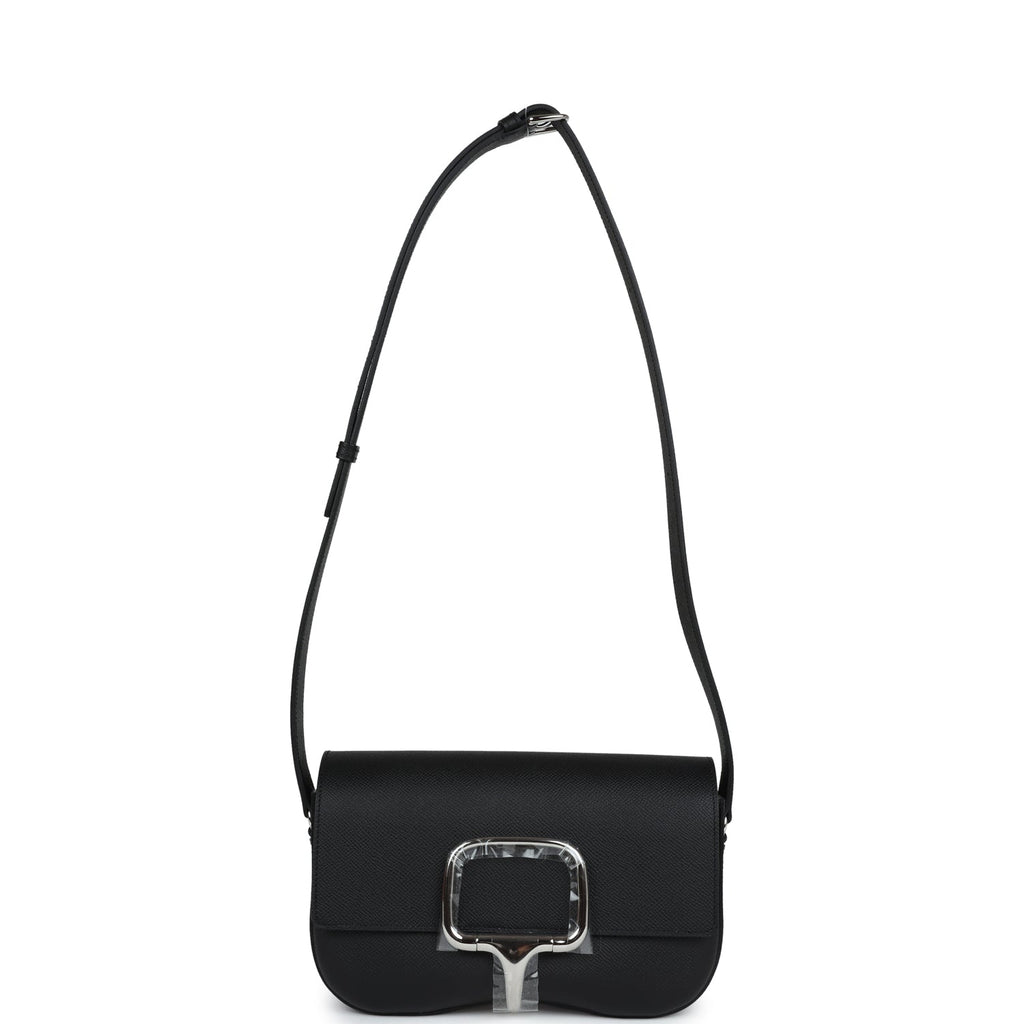 Hermes Della Cavalleria Elan Black Epsom Palladium Hardware
