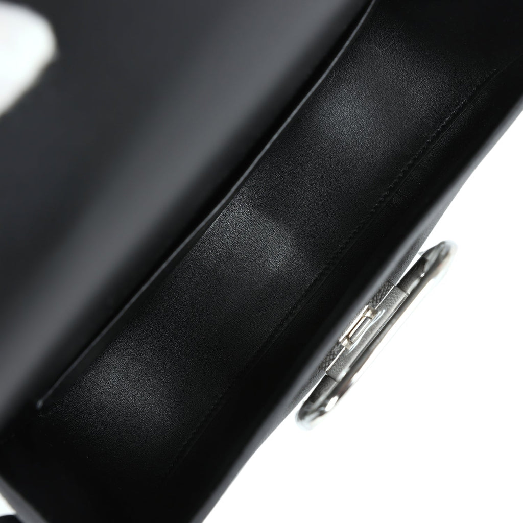 Hermes Della Cavalleria Elan Black Epsom Palladium Hardware