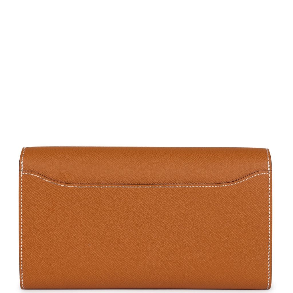 Hermes Constance To Go Wallet Toffee Epsom Gold Hardware