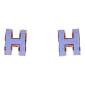 Hermes Lilac Enamel Mini Pop H Earrings RGHW