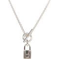 Hermes Kelly Cadenas Silver .925 Pendant Necklace