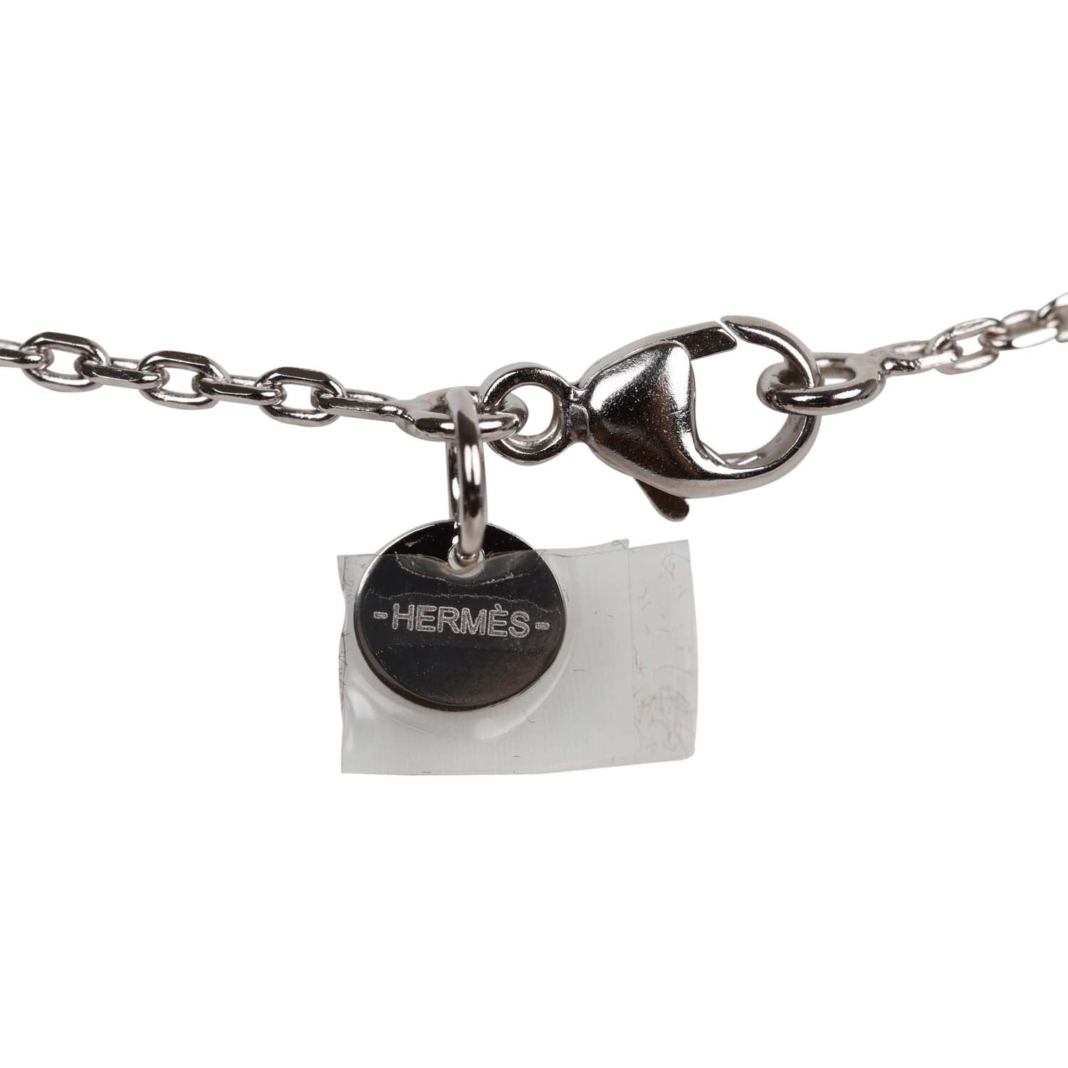 Hermes As De Coeur Pendant Black Swift Palladium Hardware