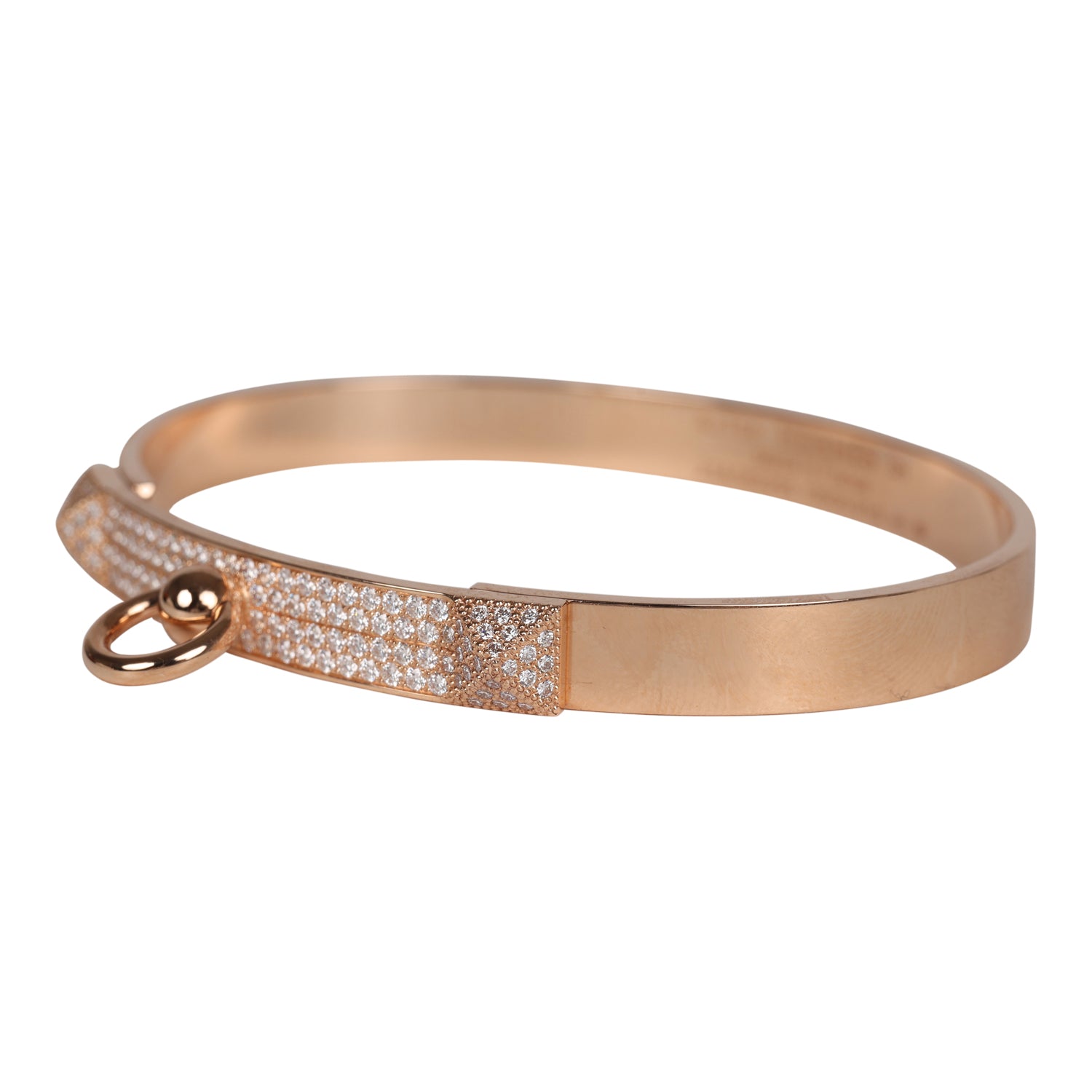 Hermes Collier De Chien CDC Bracelet Rose Gold and White Diamonds