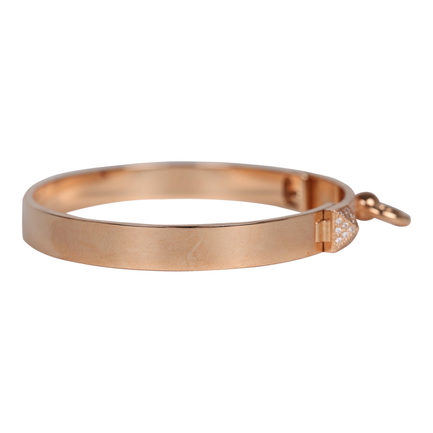 Hermes Collier De Chien CDC Bracelet Rose Gold and White Diamonds