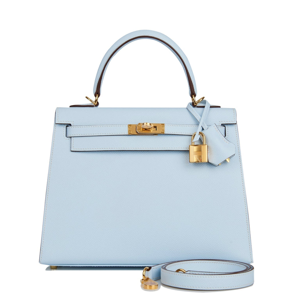 Hermes Kelly Sellier 25 Bleu Brume Epsom Gold Hardware - Payment 2 Brian C